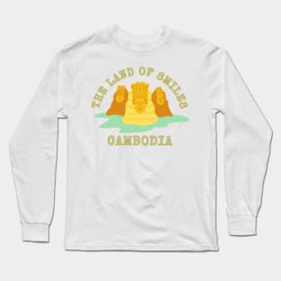 Bayon Temple and Cambodia - Land of Smiles Long Sleeve T-Shirt